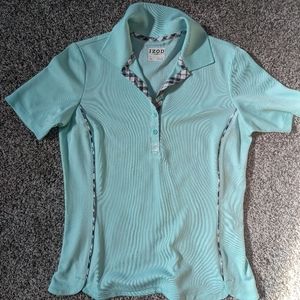 Izod women's golf polo in sea foam green